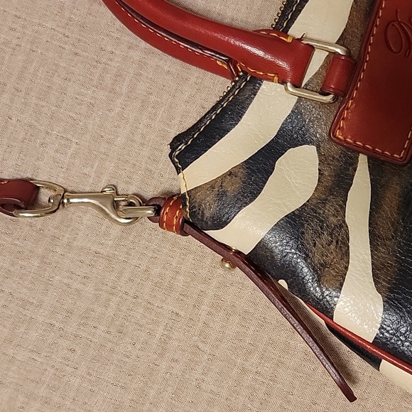 Dooney & Bourke Zebra Print Crossbody Bag with Red Accents - Picture 9 of 11